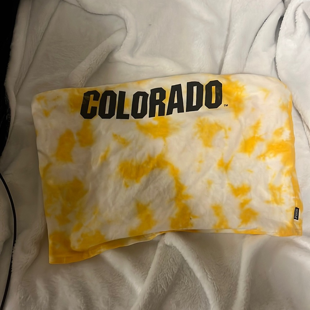 Tie dye lettering tube top